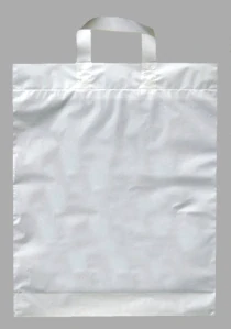 igelitová taška transparent mat, páskové ucho